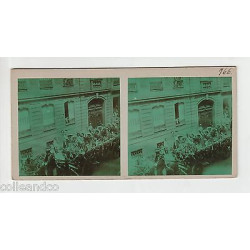 Vue Stéréoscopique Stéréo 67 STRASBOURG Rue Mercière Défilé...