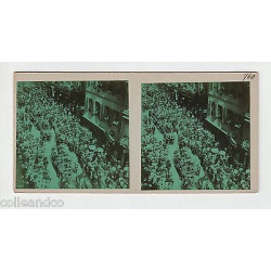Vue Stéréoscopique Stéréo 67 STRASBOURG Rue Mercière Défilé...