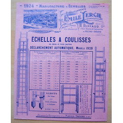 Tarif Emile LERCH Manufacture d'ECHELLES