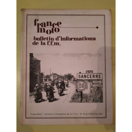 France Moto Revue de La f f m Nº 23 Juillet 1970