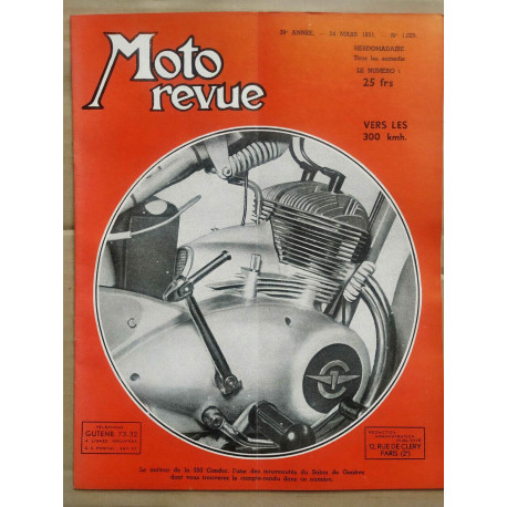 Moto Revue n 1025 Vers les 300 kmh 24 Mars 1951