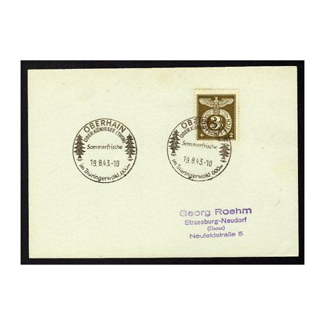 Allemagne n 762 Yv. cachet WW2 OBERHAIN Mi. 830