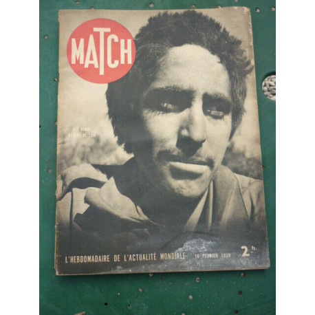 Revue MATCH du 16 février 1939 Cet homme revient de loin