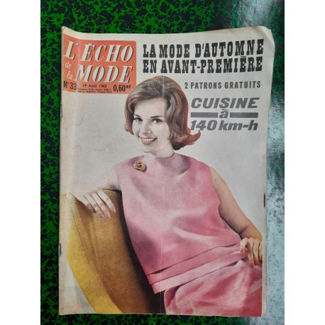 l'écho de la Mode Nº 33 Aout 1962