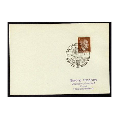 Allemagne n 706 Yv. cachet WW2 WESTHOFEN Timbre Allemand Hitler Mi 782
