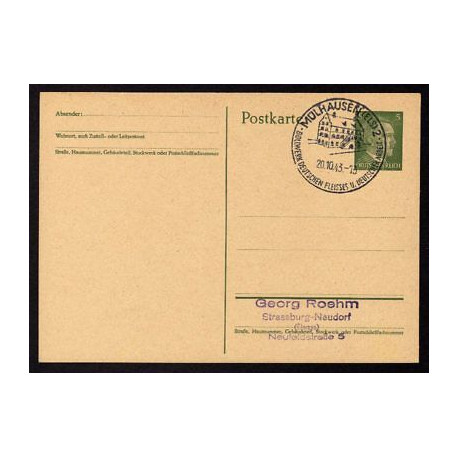 Ganzsache mülhausen Cachet Spécial 43 WW2