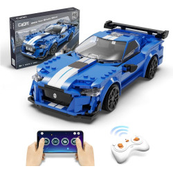 Cada Blocks 500 : Véhicule de chevalier bleu télécommandé - 325 pièces