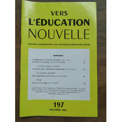 Vers l'éducation nouvelle n197 Novembre 1965