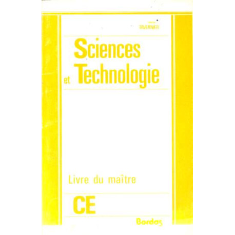 Sciences et technologie CE (livre du maitre)