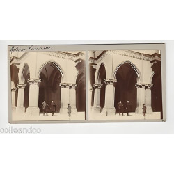 Vue Stéréoscopique Stéréo ITALIE VENISE Arcades Palais des Doges...
