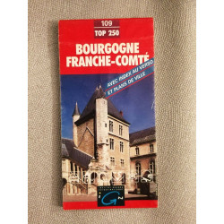 Bourgogne franche-comté avec index au verso et plans de ville