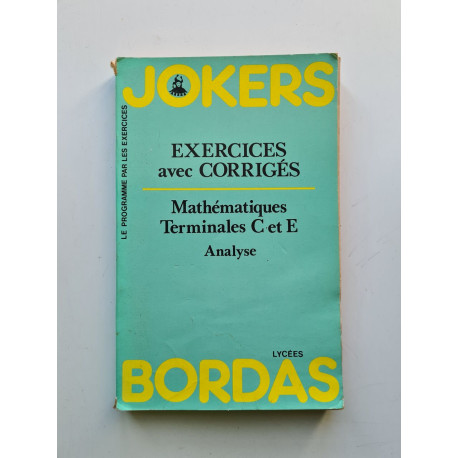 Joker maths term c analyse ae 1 092193 (Jokers Lycées)