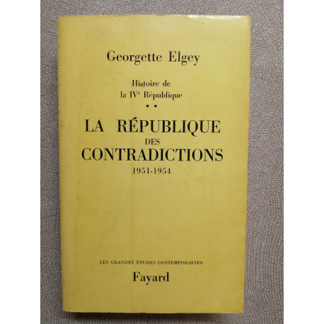 La republique des contradictions 1951-1954
