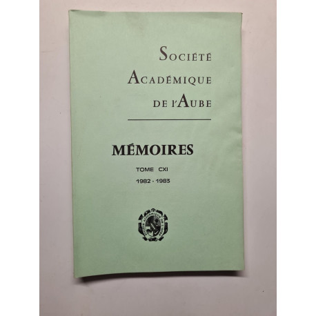 Societe academique de l'aubre tome:CXI