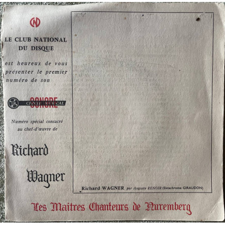 Richard Wagner Les Maitres Chanteurs de Nuremberg