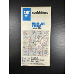 Neufchâteau serie bleue 1:25000 1cm pour 250 m