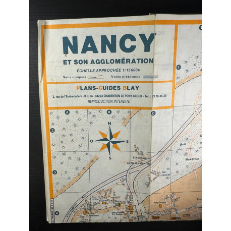 Nancy et son agglomération échelle approchée 1/15000e