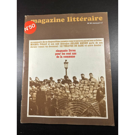 Magazine litteraire n° 50 / cinquante livres pour les cent ans de...