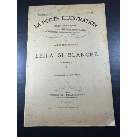 La petite illustration - Léila si blanche 2 n°395 roman n°177 La petite illustration - Léila si blanche 2 n°395 roman n°177
