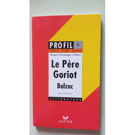 Balzac Le Pere Goriot (edition 1992)