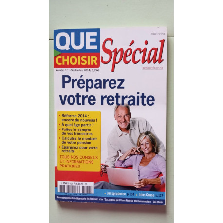 Que choisir N.101 - Préparez votre retraite