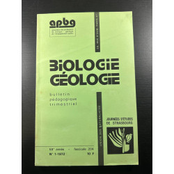 Biologie géologie n°1-1972 APBG BULLETIN PEDAGOGIQUE TRIMESTRIEL