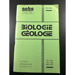 Biologie géologie n°3-1972 APBG BULLETIN PEDAGOGIQUE TRIMESTRIEL
