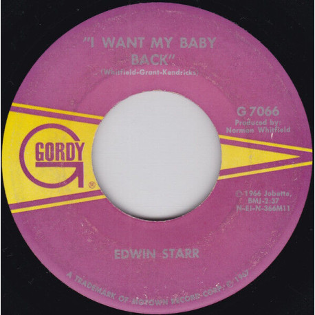 I Want My Baby Back / Gonna Keep On Tryin' Till I Win Your Love