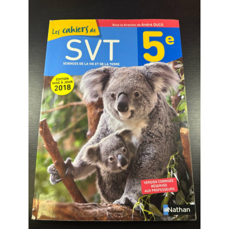 Las cahiers de SVT 5e