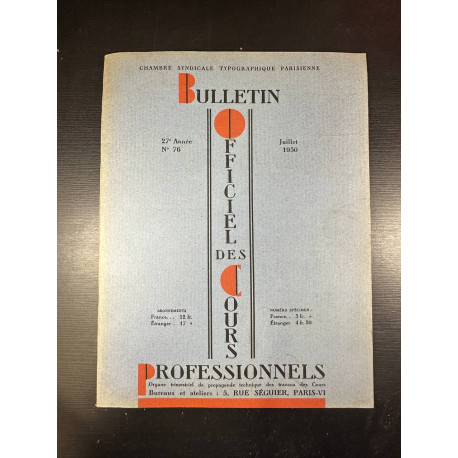 Bulletin Officiel des Cours Professionnels n°76
