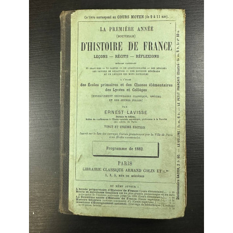 La première année nouvelle d'histoire de france...