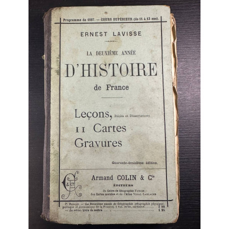 La deuxieme année d'histoire de france