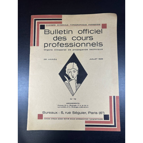 Bulletin Officiel des Cours Professionnels n° 72