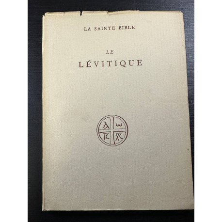 La sainte bible - Le lévitique