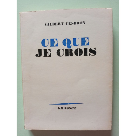 Ce que je crois