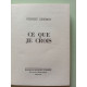 Ce que je crois