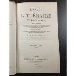 L'annee litteraire et dramatique Huitième Année