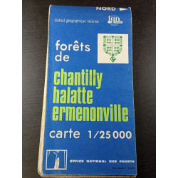 Forets de Chantilly Halatte Ermenonville carte 1/25000