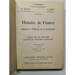 Histoire de France et initiation a l'histoire de la civilization