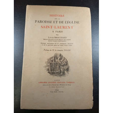 Histoire de la paroisse et de l'église saint-laurent a paris