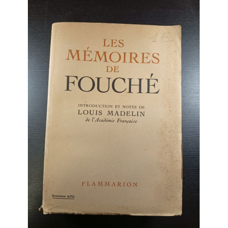 Les Mémoires de Fouché