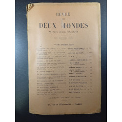 Revue des Deux Mondes 1er décembre 1938