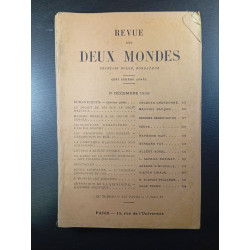 Revue des Deux Mondes 1er décembre 1936