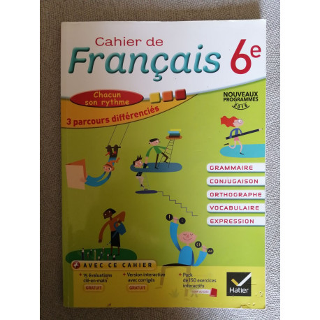 Cahier de francais 6e Cahier eleve