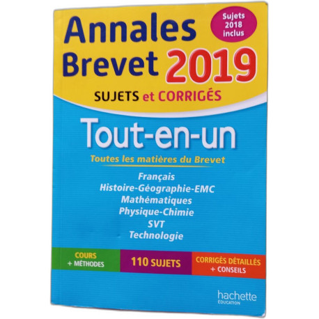 Annales Nouveau Brevet 3e Tout-en-un 2019