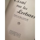 Essai sur les Lectures