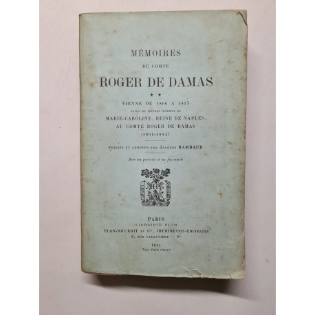 Mémoires du comte Roger de Damas