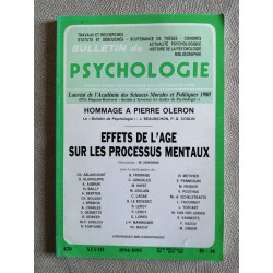 Effets de l'âge sur les processus mentaux