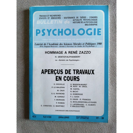 Aperçus de travaux en cours