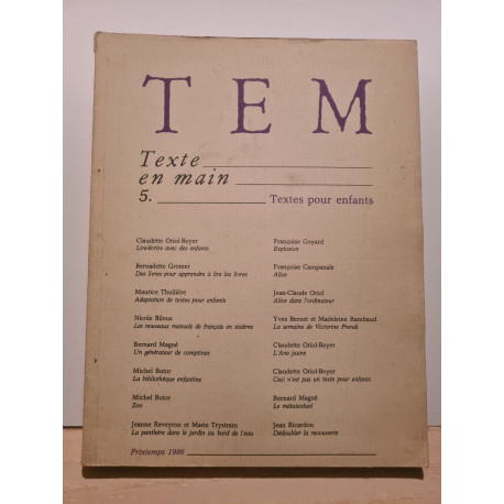 Texte en main texte pour enfants
